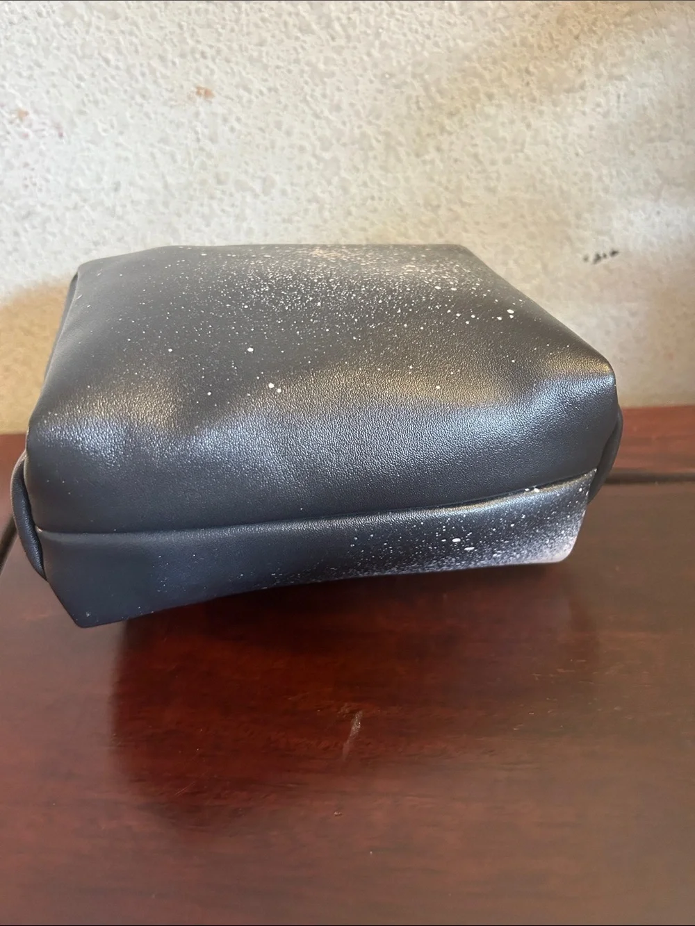 Fenty Beauty Black Cosmetic Pouch with White Spray Paint Design